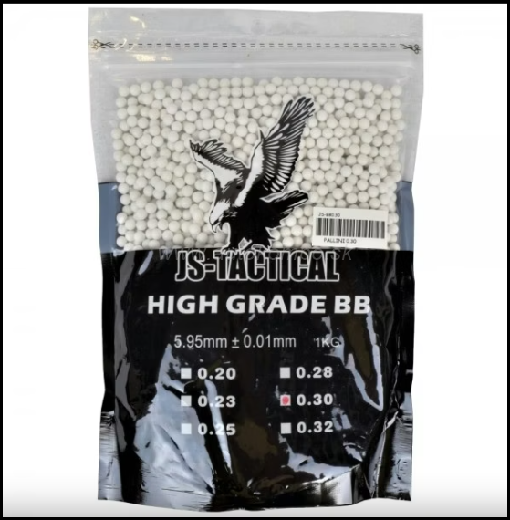 Airsoftové guličky BB 6 mm JS-Tactical High Grade 0.30 g, 1 kg