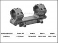 Mont ERATAC s nastavitenm sklonom, D=34 mm, mrad / MIL- matice